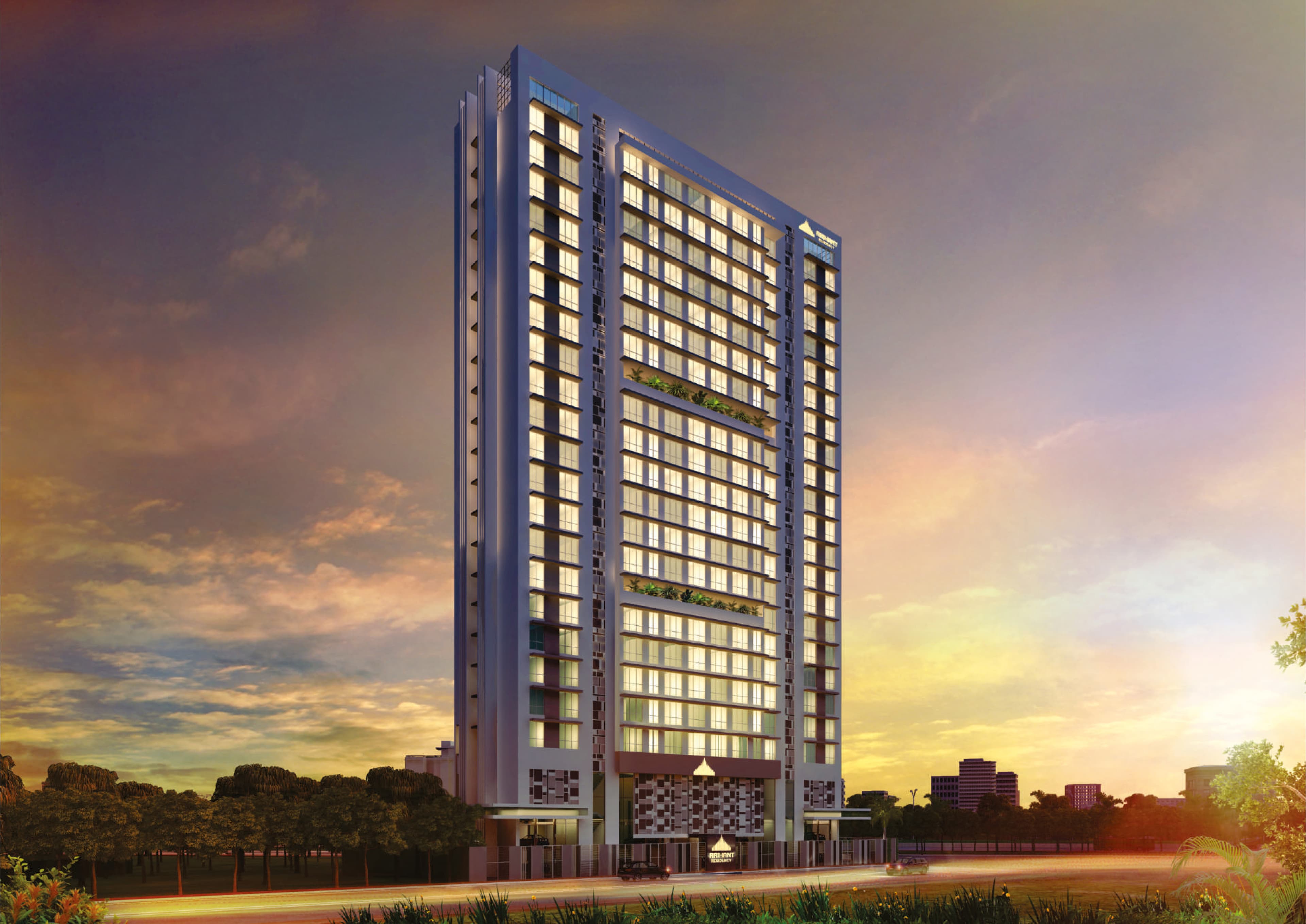 Modern Mumbai residential high-rise exterior