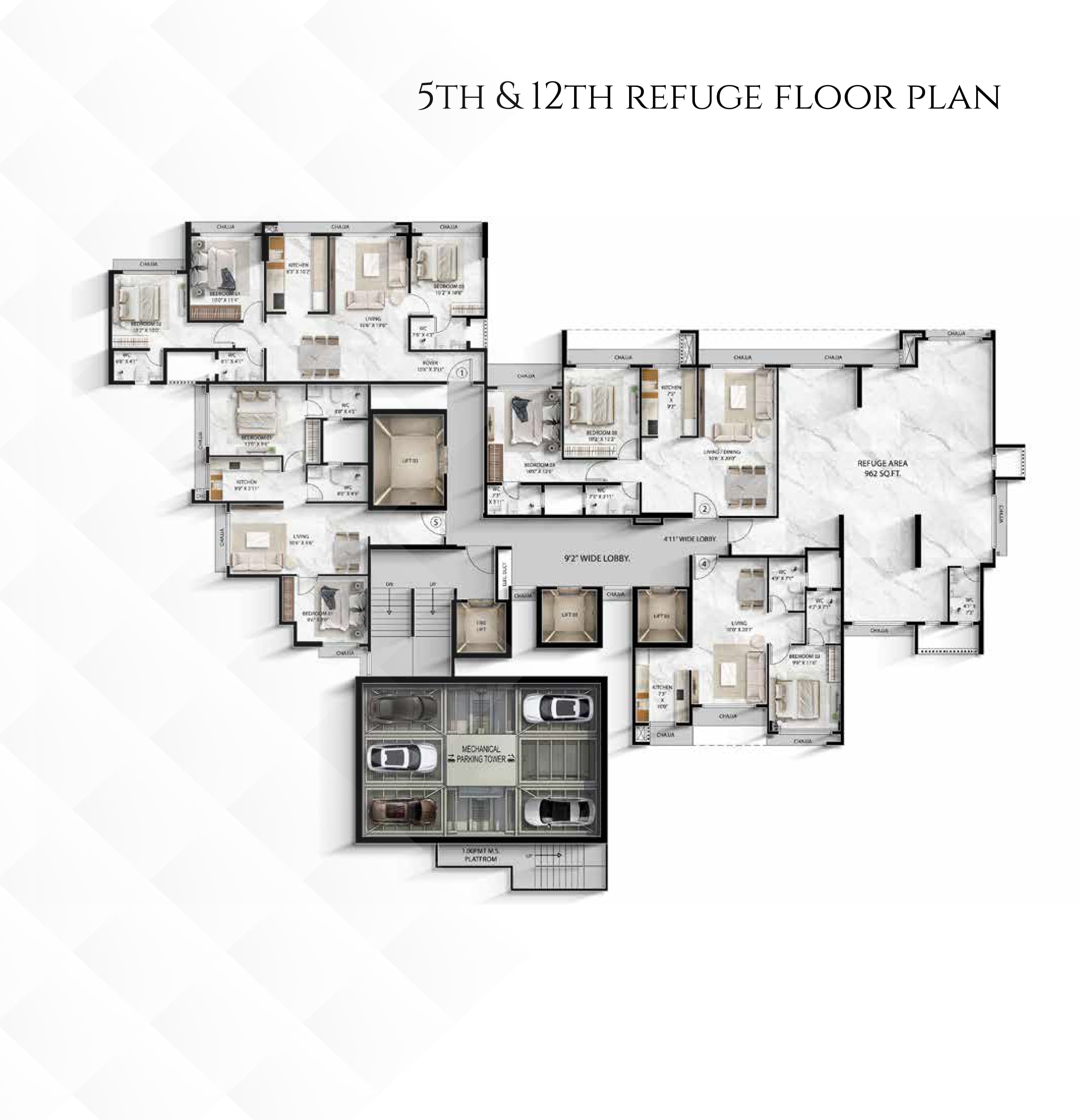 Arihant Amara Sky floor plan 3