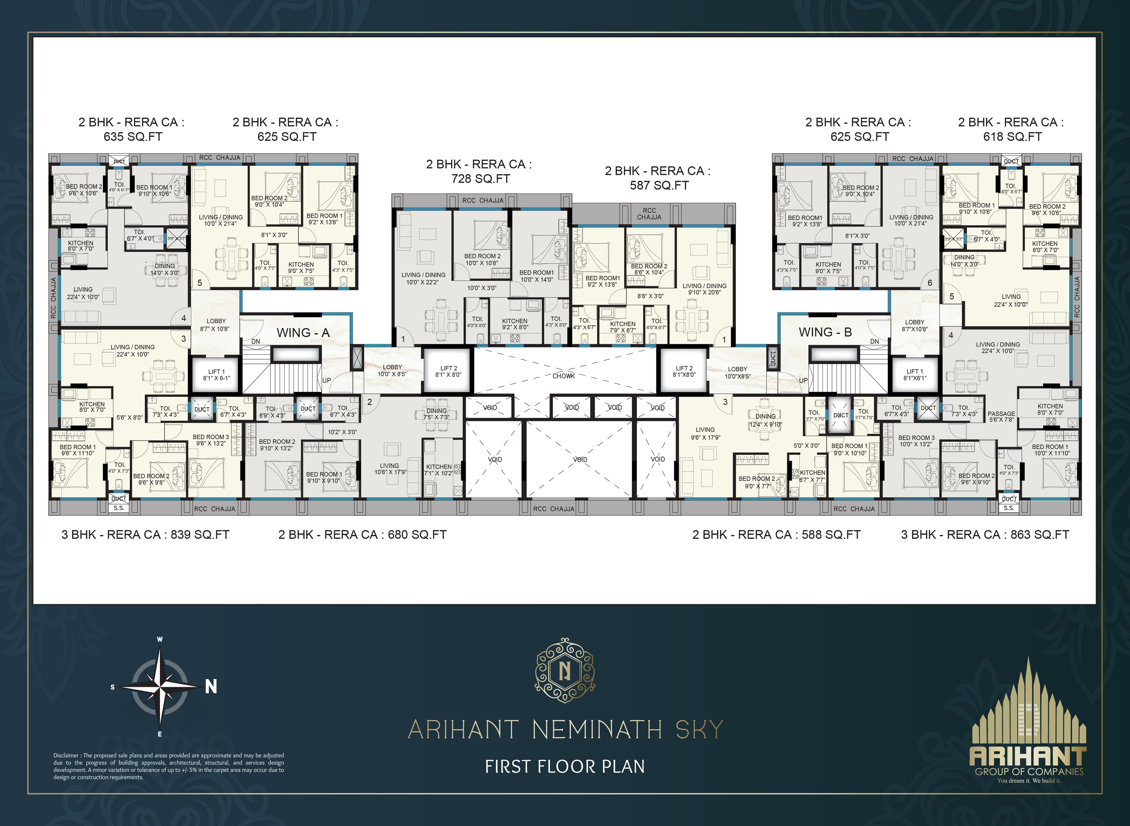 Arihant Neminath Sky floor plan 3