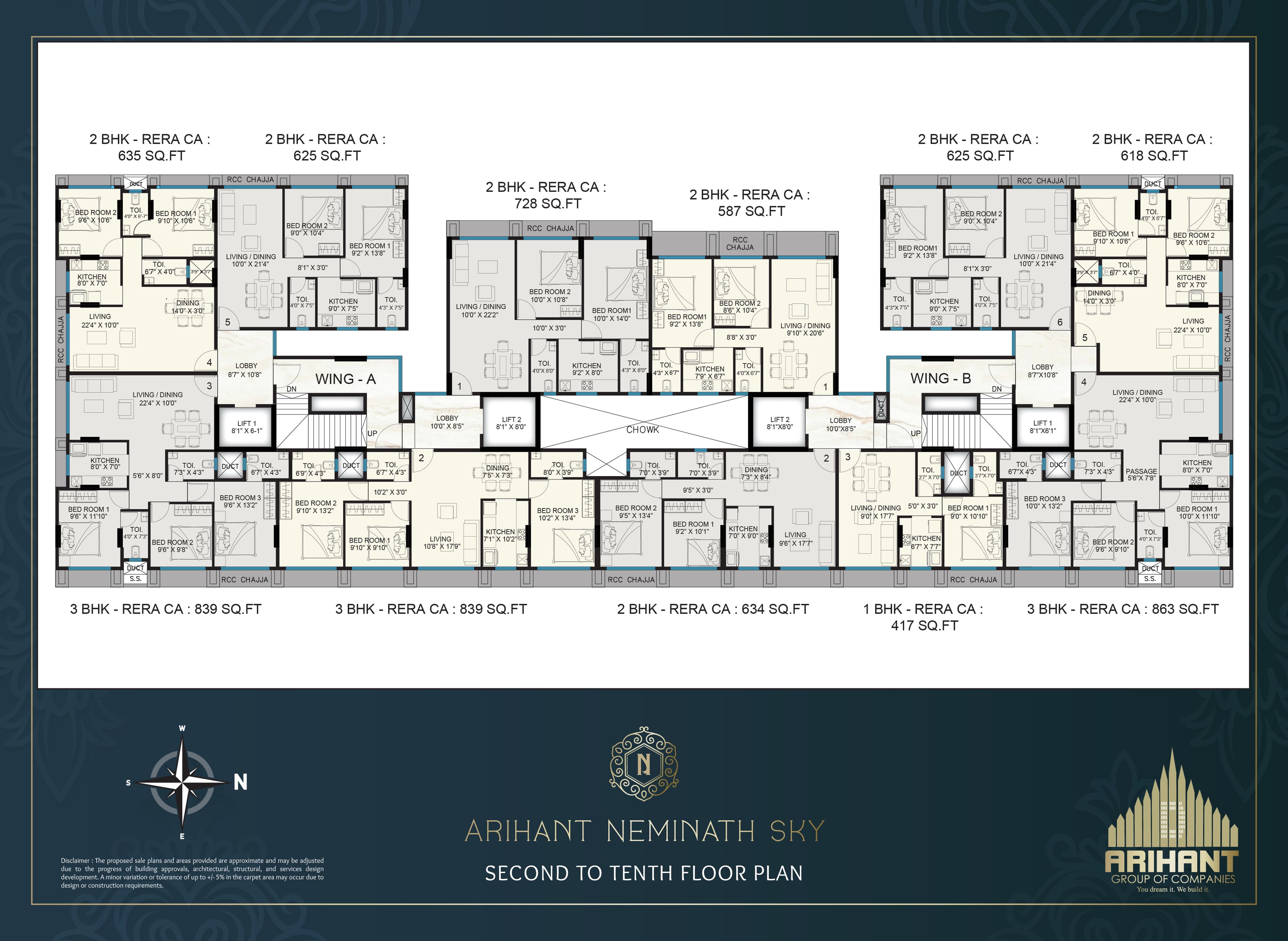 Arihant Neminath Sky floor plan 4