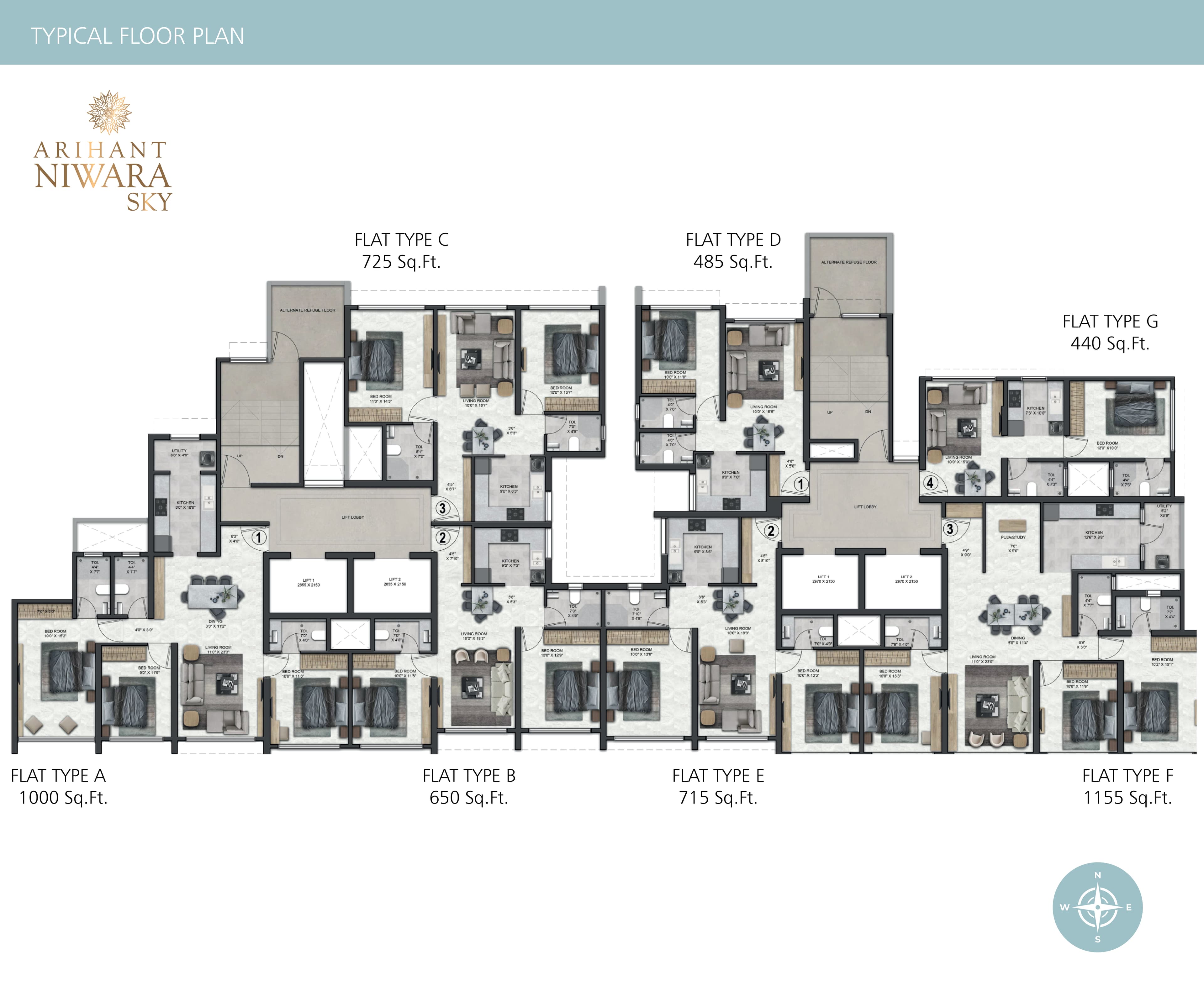 Arihant Niwara Sky floor plan 2